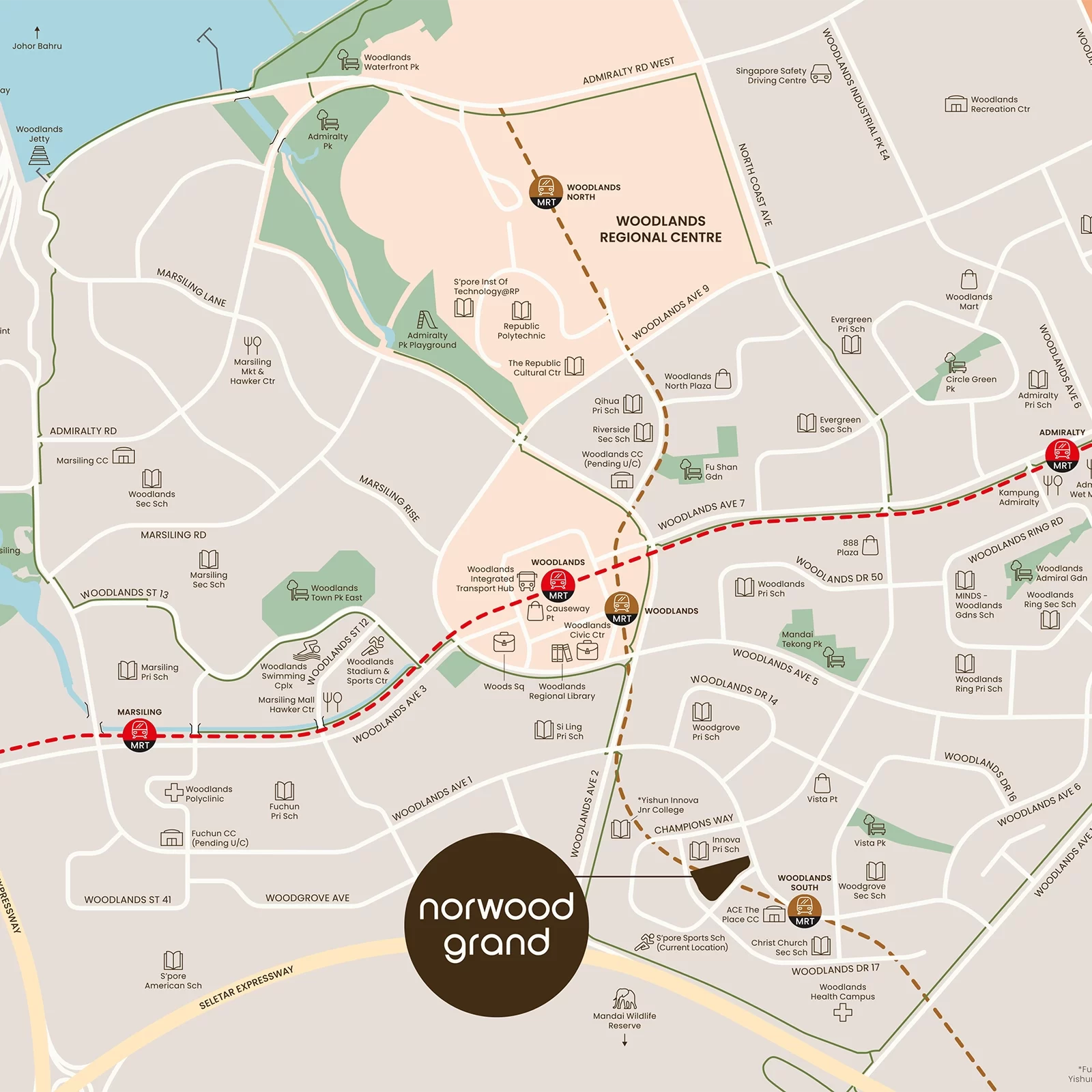 Norwood Grand Location Map